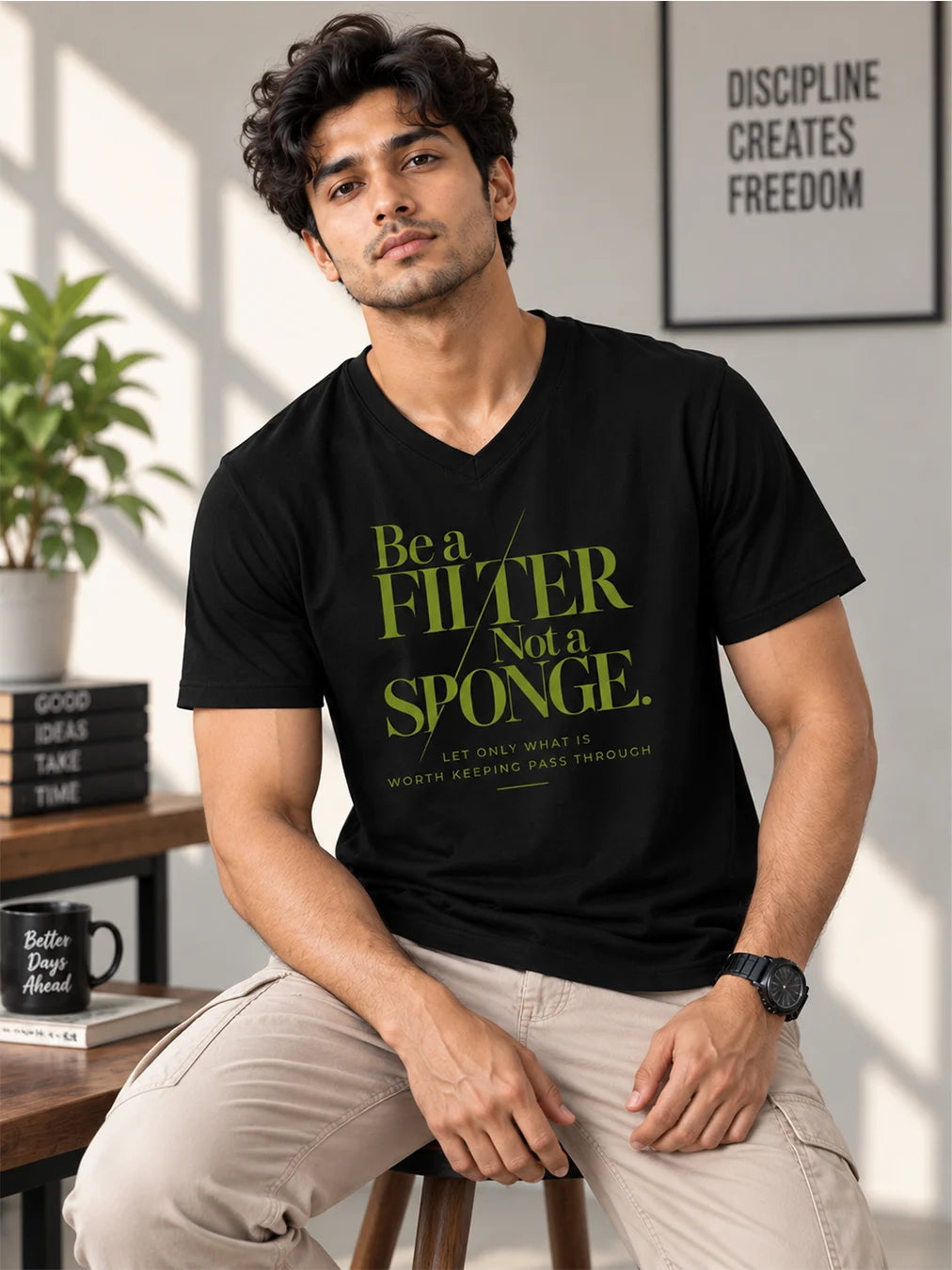 V NECK - BE A FILTER