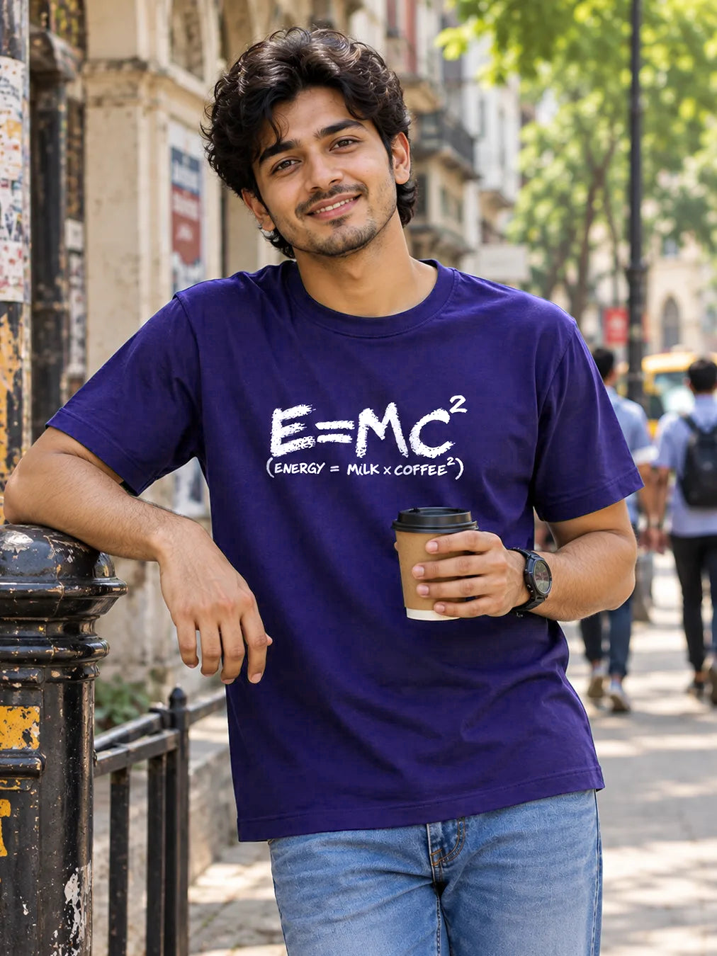 ROUND NECK E=MC Square Secondary image