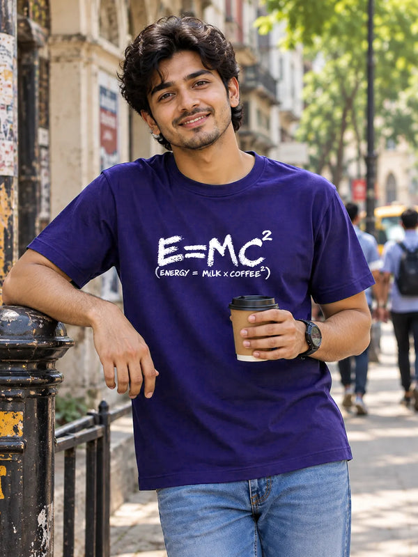 ROUND NECK E=MC Square