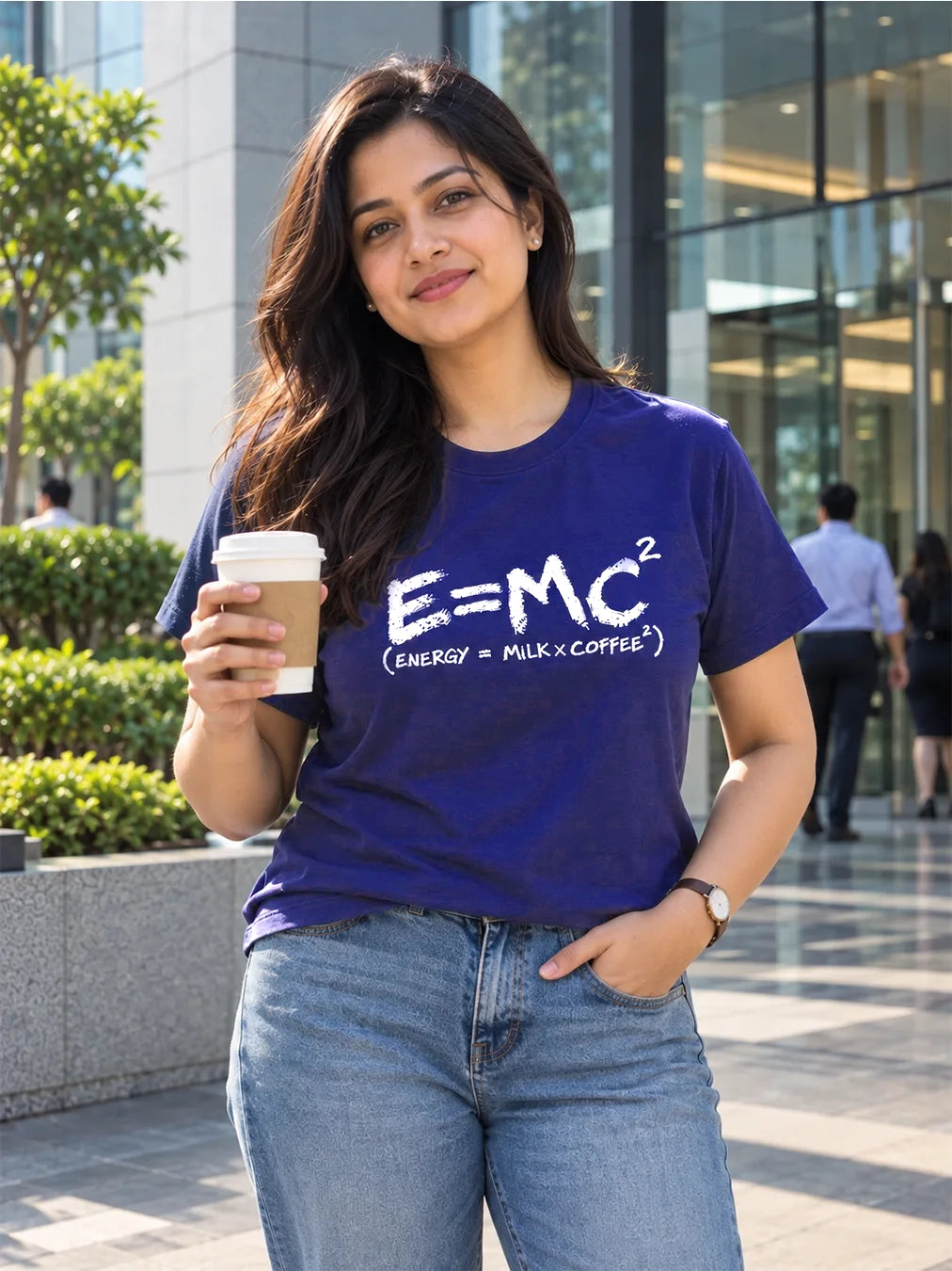 ROUND NECK E=MC Square