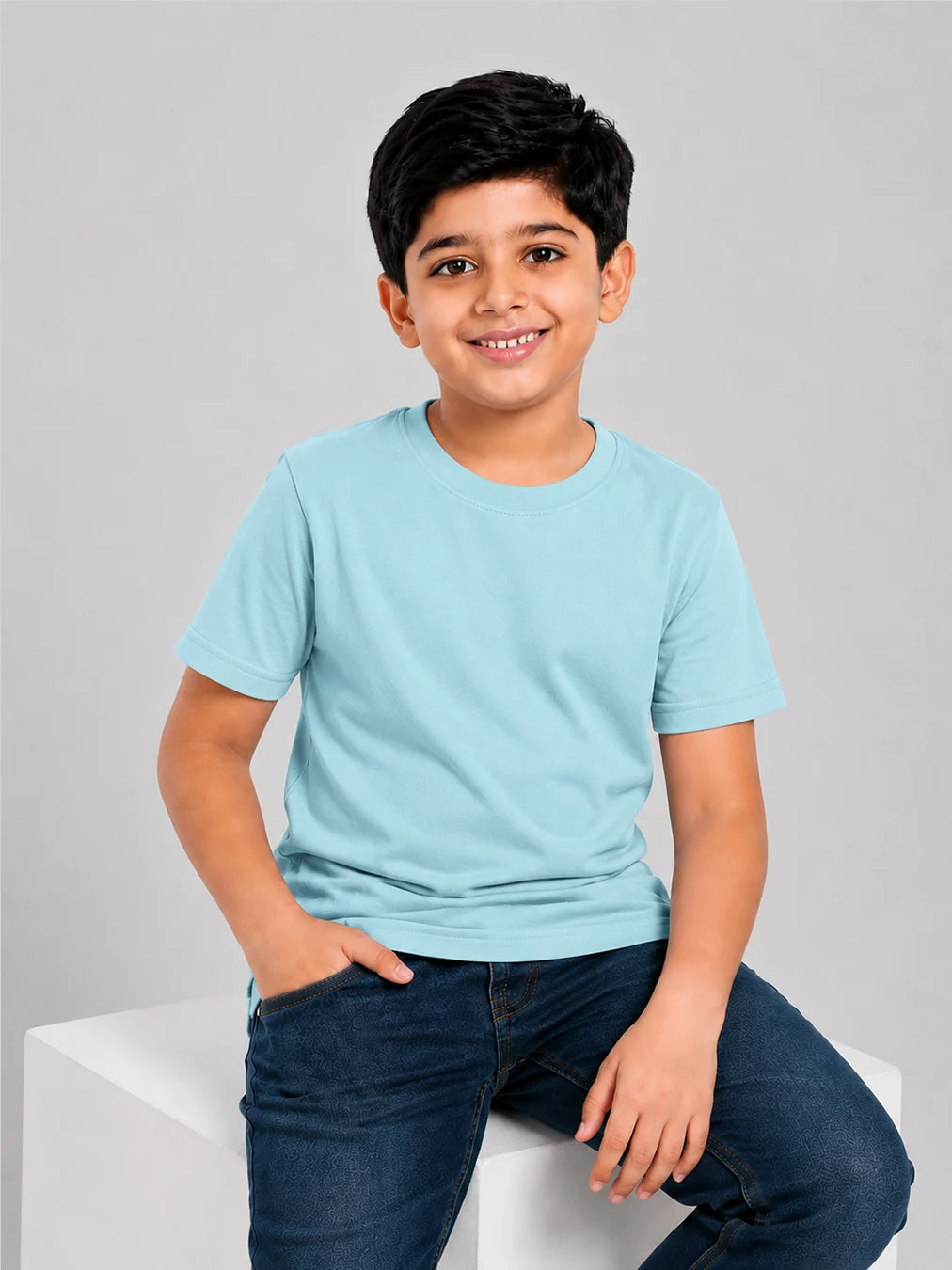 KIDS PLAIN ROUND NECK