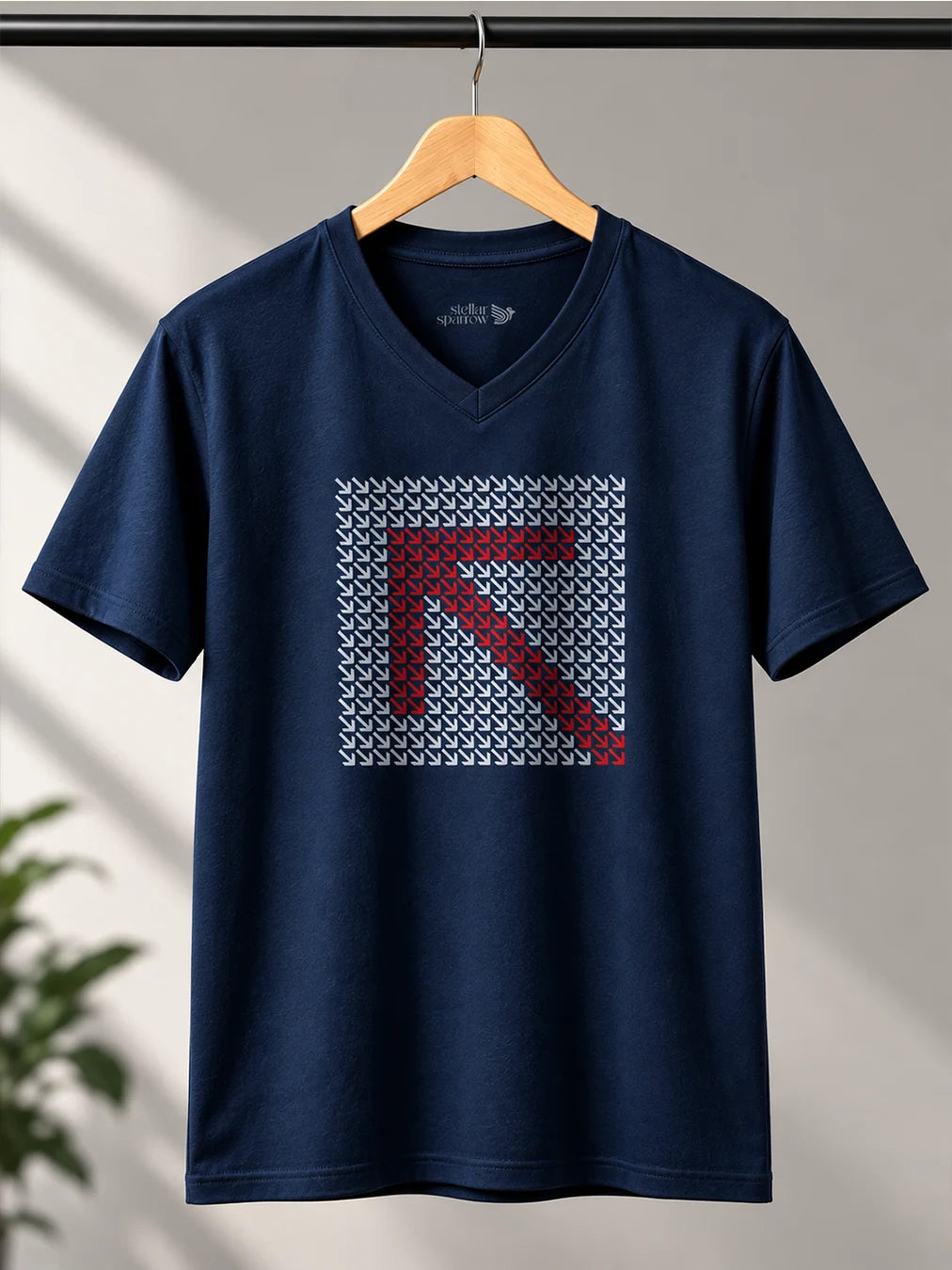V NECK - RED ARROW