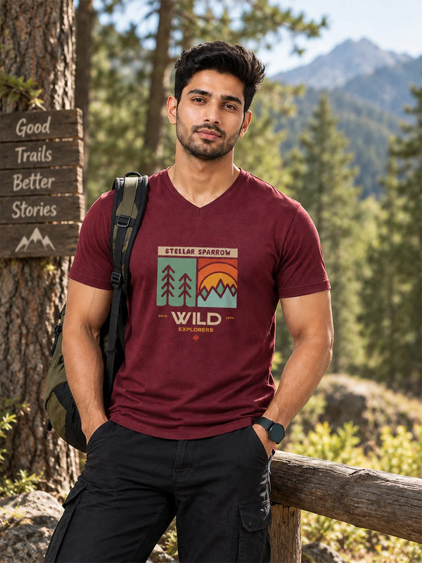 V NECK - Wild Explorer
